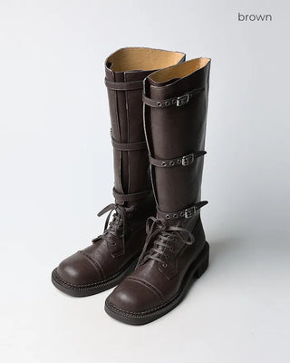 Lace-up Tanker Long Boots