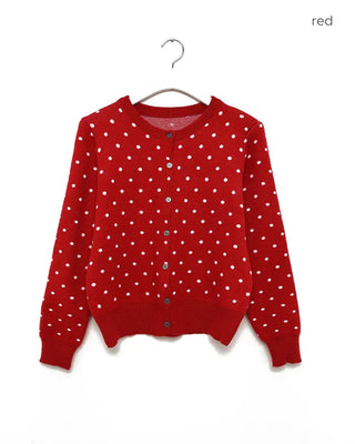 Polka Dot Round Cardigan