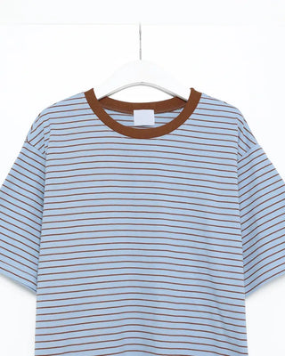 Dumble-processed striped T-shirt
