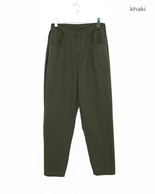 Balloon-fit pants with side pleats