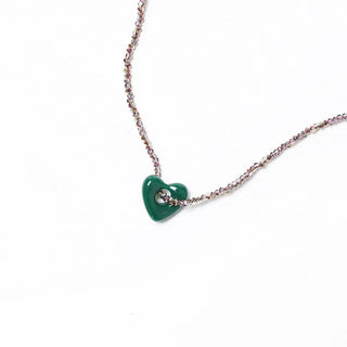 Green Heart Point Necklace