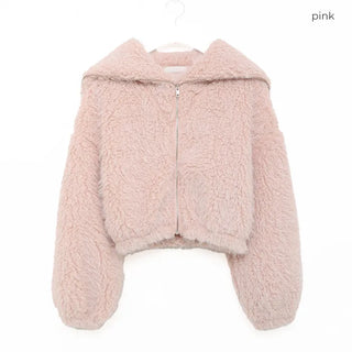 Fur zip jacket