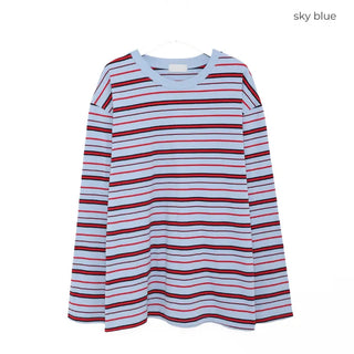 Striped Boxy Long-Sleeve T-Shirt