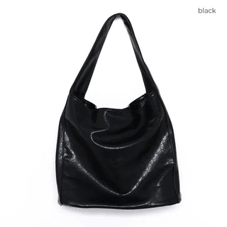 Faux leather shoulder bag