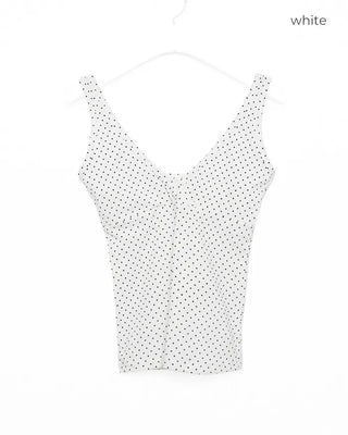 Polka Dot V-Neck Sleeveless