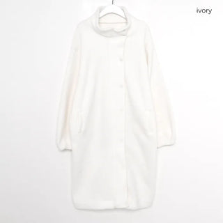 Turtleneck Boa Long Coat