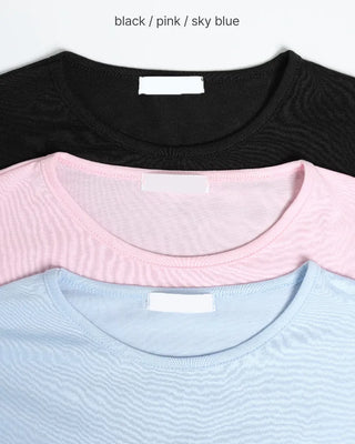 Layered short-sleeved T-shirt