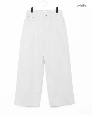 Wide corduroy long pants