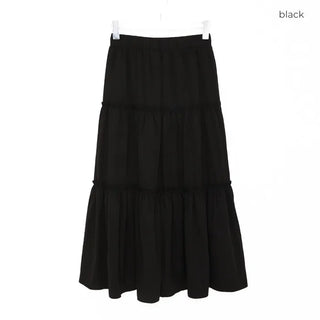 Frilled Can-Can Long Skirt