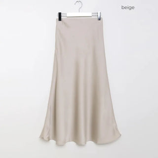 Satin long skirt