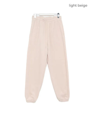 Waist string fleece pants