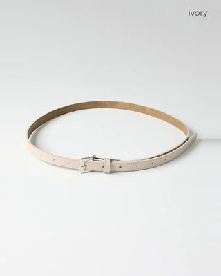 Silver buckle belt