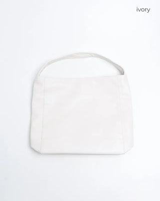 Vegan Leather Basic Shoulder Bag