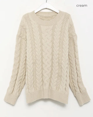 Cable knit sweater