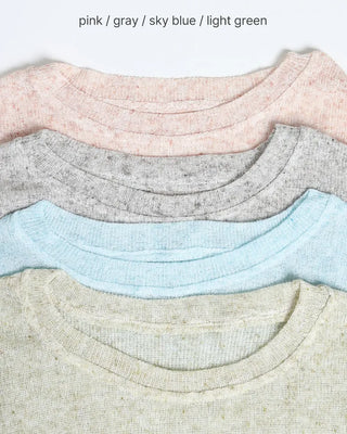 Side-gathered sheer T-shirt