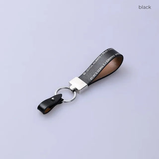 Lettering Leather Keyring