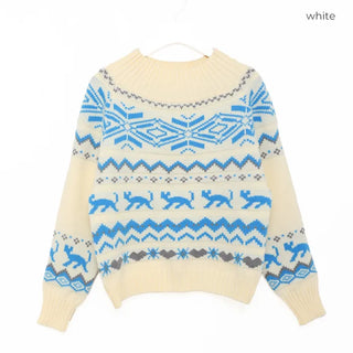 Snowflake Off-Shoulder Knit