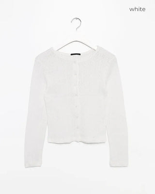 Crew neck cardigan