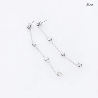 Heart line earrings