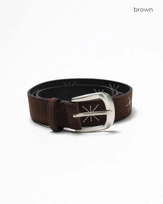 Twinkle Stitch Suede Belt
