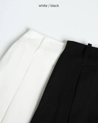 Box pleat mini skirt