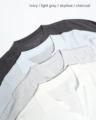 Deep Johnny Color Linen Sheer Pullover