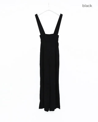 Pleated smoked overalls