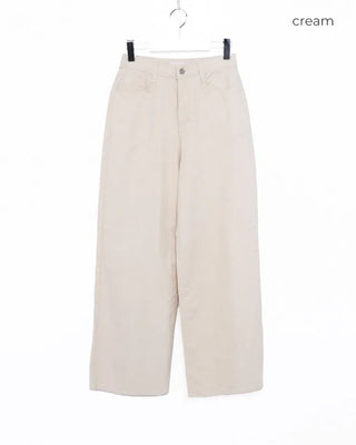 Waist bag, elastic waistband, cotton wide-leg pants