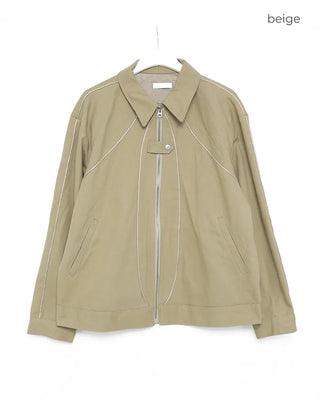 Stitch Line Zip-Up Jacket