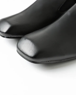Square-toe simple loafers