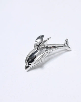 Silver dolphin hair clip