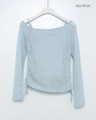 Lace sleeveless top & T-shirt set