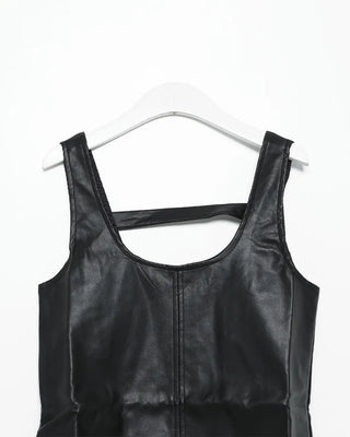 Leather mini dress