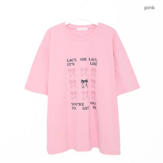 Oversized Ribbon Short-Sleeve T-Shirt