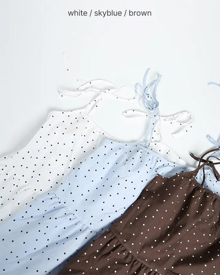 Polka Dot Can-Can String Mini Camisole Dress