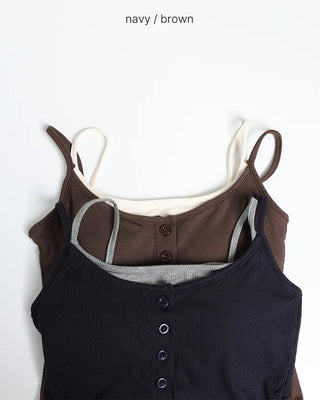 Layered two-tone sleeveless top