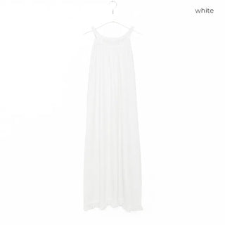Halter neck fringe long dress