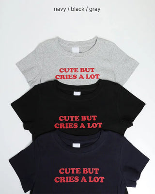 Lettering Crop T-Shirt