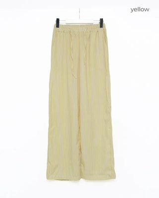 Striped elastic waist pants
