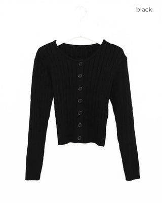 Cable knit cardigan