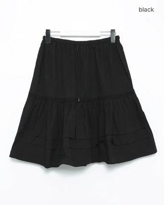 Waist string midi skirt