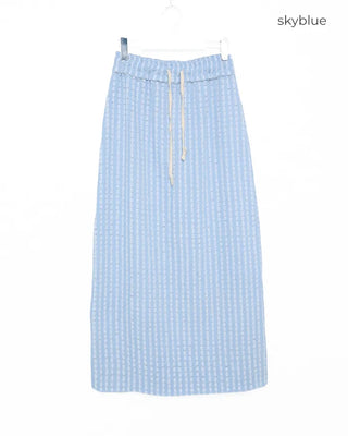Washed stripe maxi skirt