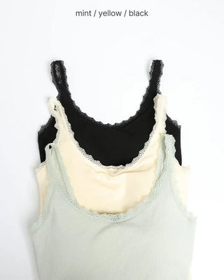 Lace rib camisole