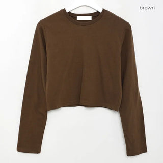 Basic Crop Long T-Shirt