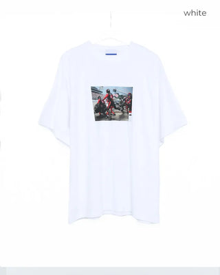 Biker short-sleeved T-shirt