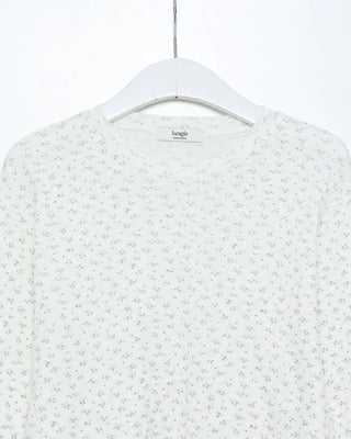 Flower pattern long-sleeved T-shirt