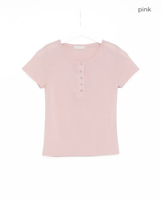 Snap Half-Open T-Shirt