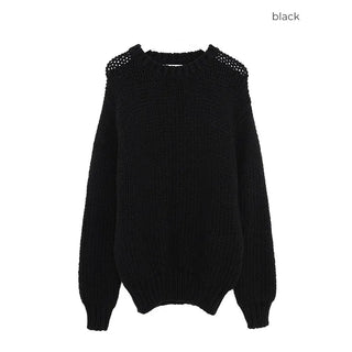(Unisex) Drop Shoulder Low Gauge Sweater