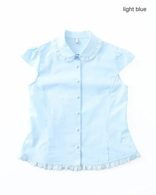 [1st Re-release] (ORIGINAL) Lace Ribbon Slim Blouse