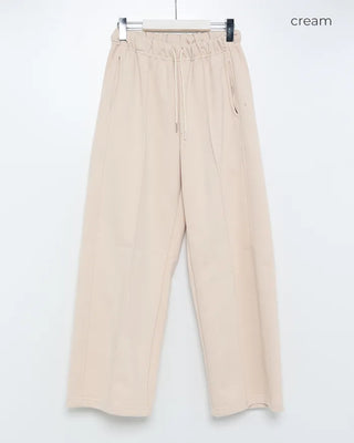 Pintuck Wide Sweatpants